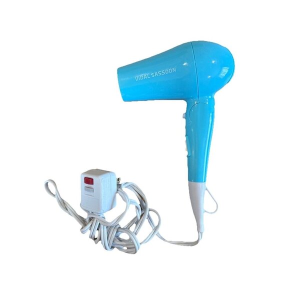 Vidal Sassoon Travel Hair Dryer Model VSDR5520 Mini Turbo 800 Watts Compact Blue - Picture 1 of 8